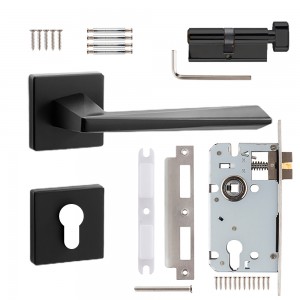 Zinc aluminum square lever lock handle